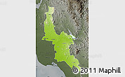 Physical Map of Navojoa, darken, semi-desaturated