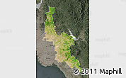 Satellite Map of Navojoa, darken, semi-desaturated