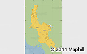 Savanna Style Map of Navojoa, single color outside