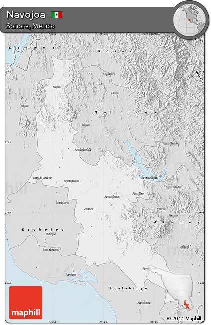Silver Style Map of Navojoa