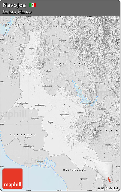 Silver Style Map of Navojoa
