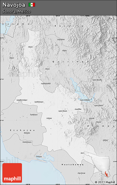 Silver Style Map of Navojoa
