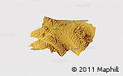 Physical 3D Map of Nogales, cropped outside