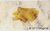 Physical 3D Map of Nogales, lighten