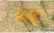 Physical 3D Map of Nogales, satellite outside