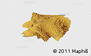 Physical 3D Map of Nogales, single color outside
