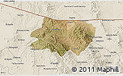 Satellite 3D Map of Nogales, shaded relief outside