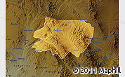 Physical Map of Nogales, darken