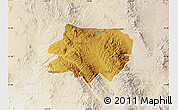 Physical Map of Nogales, lighten