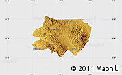 Physical Map of Nogales, single color outside