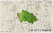 Satellite 3D Map of Onavas, shaded relief outside