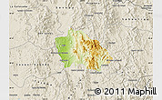 Physical Map of Onavas, shaded relief outside