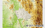 Shaded Relief Map of Onavas, physical outside