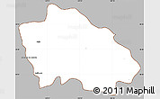 Gray Simple Map of Onavas, cropped outside
