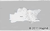 Gray 3D Map of Opodepe, single color outside
