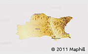 Physical 3D Map of Opodepe, cropped outside