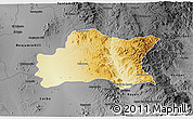 Physical 3D Map of Opodepe, darken, desaturated
