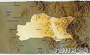 Physical 3D Map of Opodepe, darken