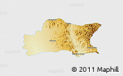 Physical 3D Map of Opodepe, single color outside
