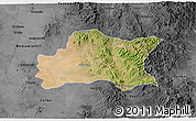 Satellite 3D Map of Opodepe, darken, desaturated