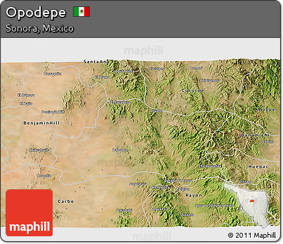 Satellite 3D Map of Opodepe