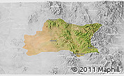 Satellite 3D Map of Opodepe, lighten, desaturated