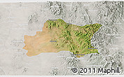 Satellite 3D Map of Opodepe, lighten, semi-desaturated