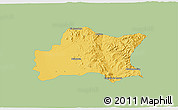 Savanna Style 3D Map of Opodepe, single color outside