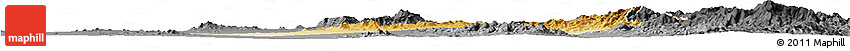 Physical Horizon Map of Opodepe, darken, desaturated