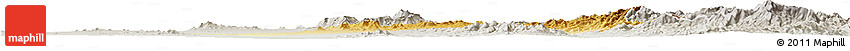 Physical Horizon Map of Opodepe, lighten, semi-desaturated