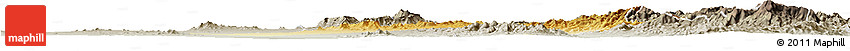 Physical Horizon Map of Opodepe, semi-desaturated