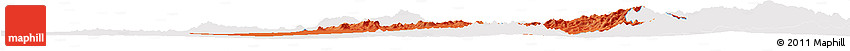 Political Horizon Map of Opodepe, single color outside