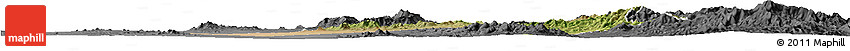 Satellite Horizon Map of Opodepe, darken, desaturated