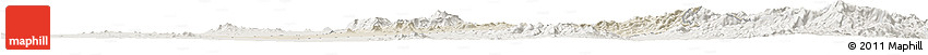 Shaded Relief Horizon Map of Opodepe, lighten