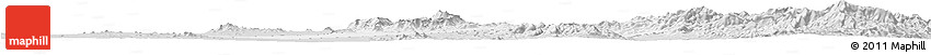Silver Style Horizon Map of Opodepe