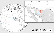 Blank Location Map of Opodepe, highlighted country