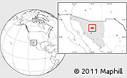 Blank Location Map of Opodepe, highlighted parent region