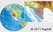 Physical Location Map of Opodepe, highlighted country, highlighted parent region