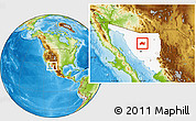 Physical Location Map of Opodepe, highlighted parent region