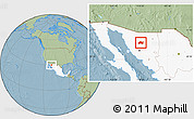 Savanna Style Location Map of Opodepe, highlighted country, hill shading