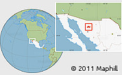 Savanna Style Location Map of Opodepe, highlighted country