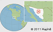 Savanna Style Location Map of Opodepe, highlighted parent region