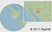 Savanna Style Location Map of Opodepe, hill shading