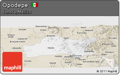 Classic Style Panoramic Map of Opodepe
