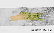 Satellite Panoramic Map of Opodepe, lighten, desaturated