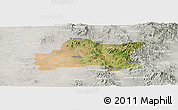 Satellite Panoramic Map of Opodepe, lighten, semi-desaturated