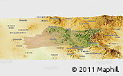 Satellite Panoramic Map of Opodepe, physical outside