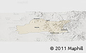 Shaded Relief Panoramic Map of Opodepe, lighten, semi-desaturated