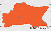 Political Simple Map of Opodepe, single color outside