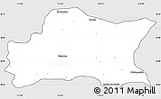 Silver Style Simple Map of Opodepe, cropped outside